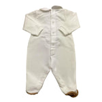 MARLU' tutina tinta unita con stampa Bianco per Neonato IB6114X BIANCO MARLU' 