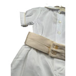 La Stupenderia Pagliaccetto Tinta Unita con Fantasia A Righe per Neonato CBPG53X BIANCO LA STUPENDERIA 