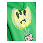 BARROW KIDS felpa chiusa con cappuccio tinta unita con stampe in contrasto Verde per Bambina F3BKUHS071 VERDE BARROW KIDS 