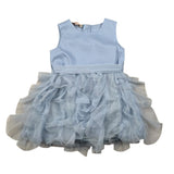 Please Abito Giromania Tinta Unita con Tulle per Neonata AB23290G73 AZZURRO PLEASE 