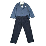 Gastone Completo 4 Pezzi Giacca-Camicia-Pantalone-Papillon per Neonato G5111A BLU GASTONE 
