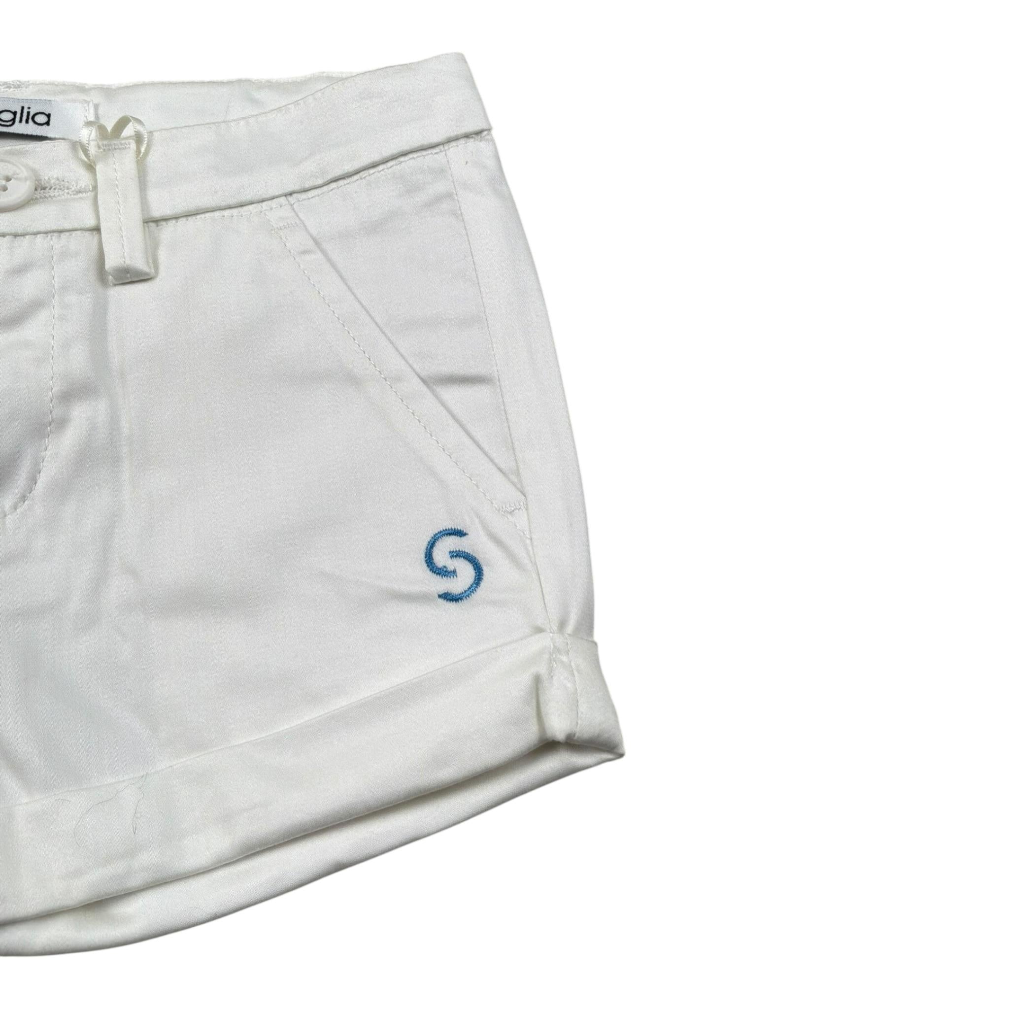 Siviglia Bermuda Tinta Unita con Girovita Regolabile per Neonato SVNSO17311 BIANCO SIVIGLIA 
