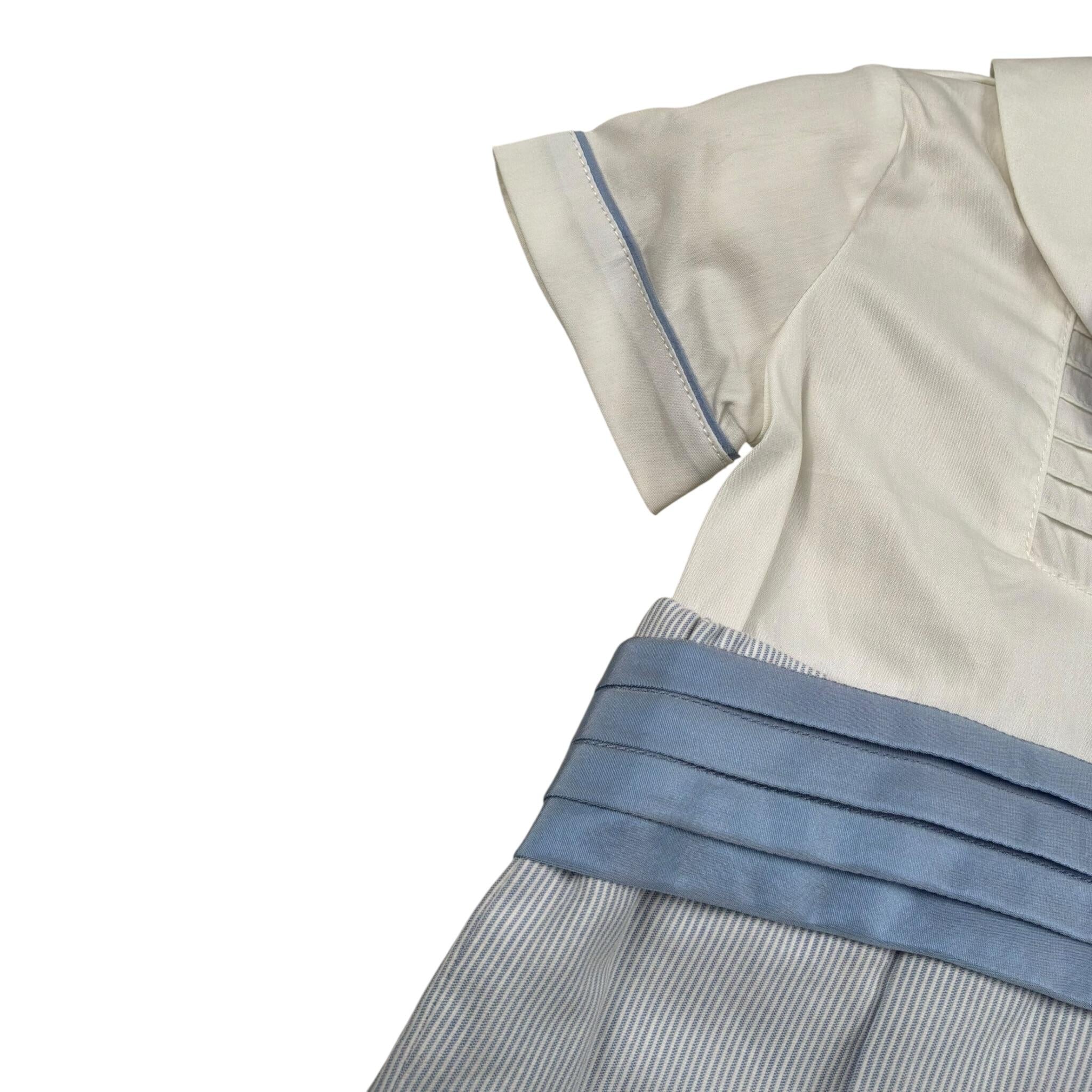 Baby A. Pagliaccetto Mezza Manica Bicolore per Neonato A2110 BIANCO/AZZURRO BABY A. 