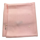 LITTLE BEAR coperta tinta unita con ricami in contrasto Rosa per Neonata 9114X ROSA LITTLE BEAR 