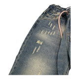 OVER-D jeans tinta unita con elastico in vita Azzurro per Bambino OK1775 AZZURRO OVER-D 