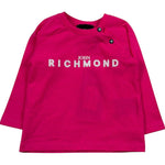 John Richmond Shirt Girocollo Tinta Unita con Logo per Neonata RIP26041TSA FUXIA JOHN RICHMOND 