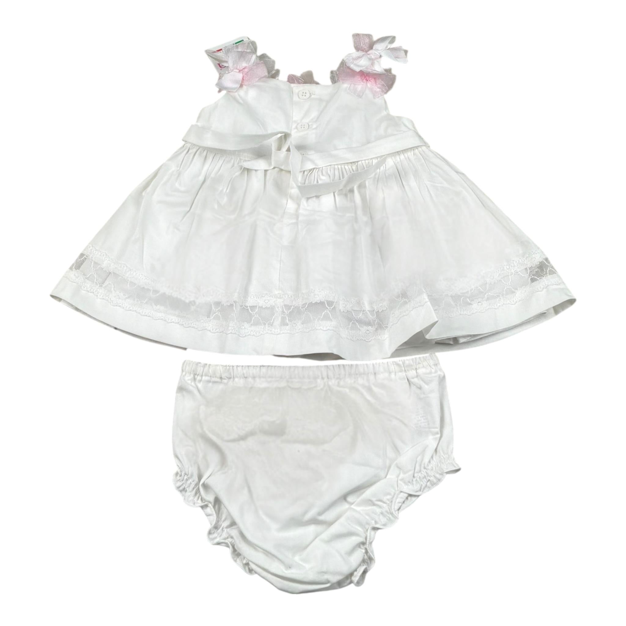 Aletta Set 2 Pezzi Abito-Coulotte per Neonata RD88391 BIANCO ALETTA 