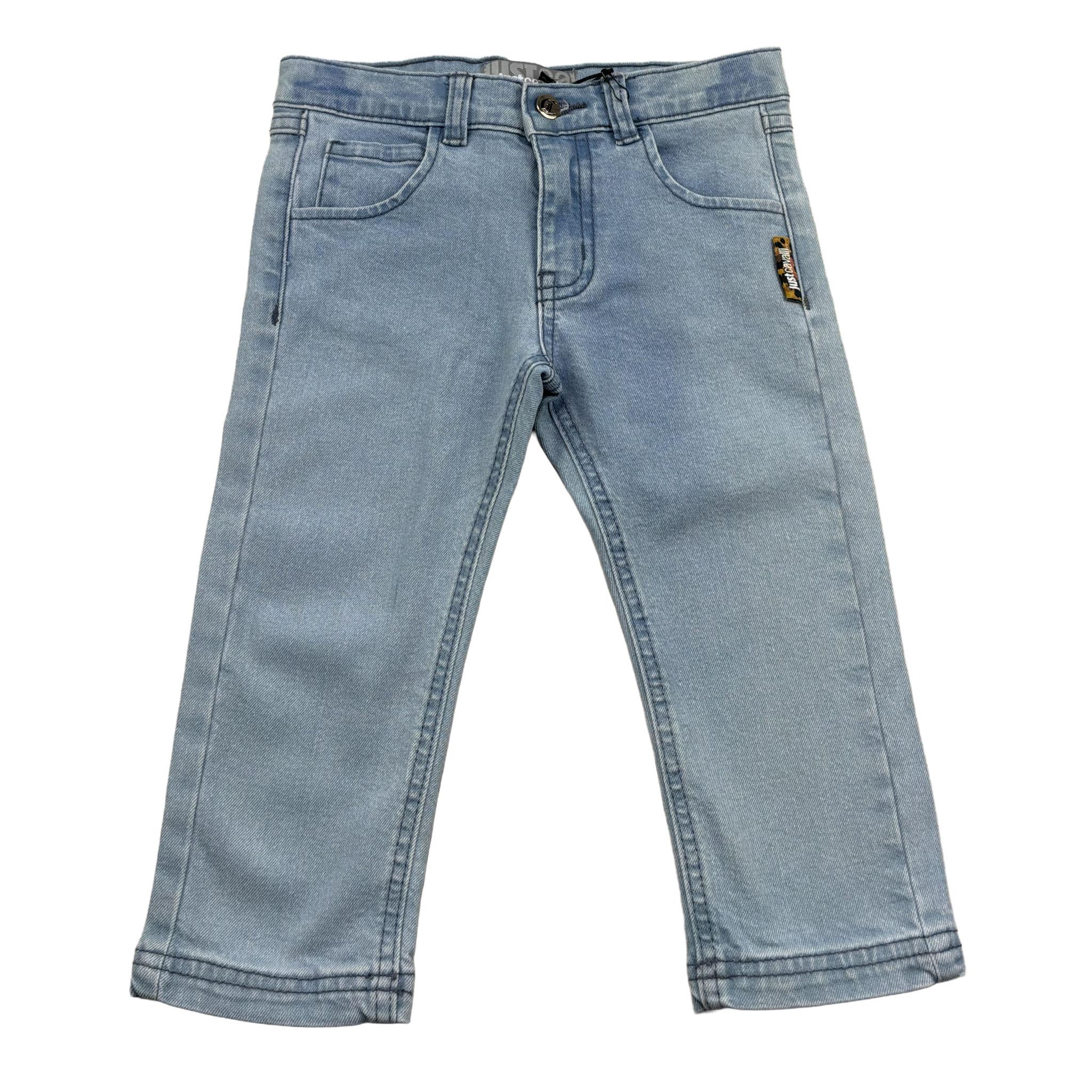 Just Cavalli Jeans Tinta Unita con Girovita Regolabile per Neonata JIP26074JE AZZURRO JUST CAVALLI 