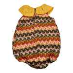 La Stupenderia Pagliaccetto Multicolor con Colletto per Neonata TBPG50000 ARANCIONE LA STUPENDERIA 