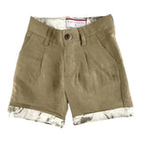 Cesare Paciotti Bermuda Solid Color with Adjustable Waist Beige for Boys