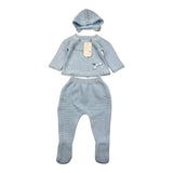 Valentina Bebes Complete Solid Color Hat-Shirt-Ghettina Light Blue For Newborn