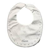 Chicco Plain Bib With Contrasting Print White For Newborn