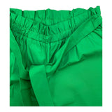 Nanan Solid Color Shorts with Elastic Waist Green for Girls
