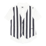 Fay Camicia Tinta Unita con Panciotto Incorporato Fantasia A Righe per Neonato FW5P41 BIANCO FAY 