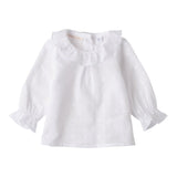 Minibanda Camicia Tinta Unita con Colletto per Neonata 3B700 BIANCO MINIBANDA 