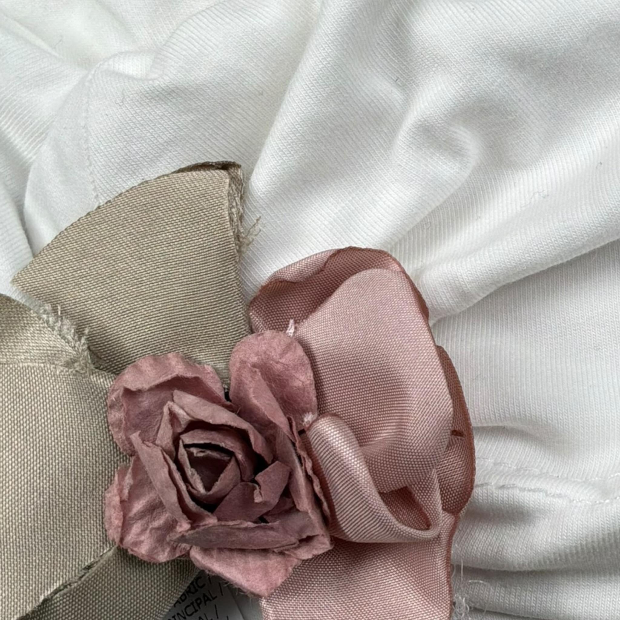 Monnalisa Cappello Tinta Unita con Applicazione per Neonata 355024 BIANCO MONNALISA 