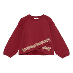 ETRO felpa girocollo tinta unita con stampa Bordeaux per Bambina GV4A20 BORDEAUX ETRO 