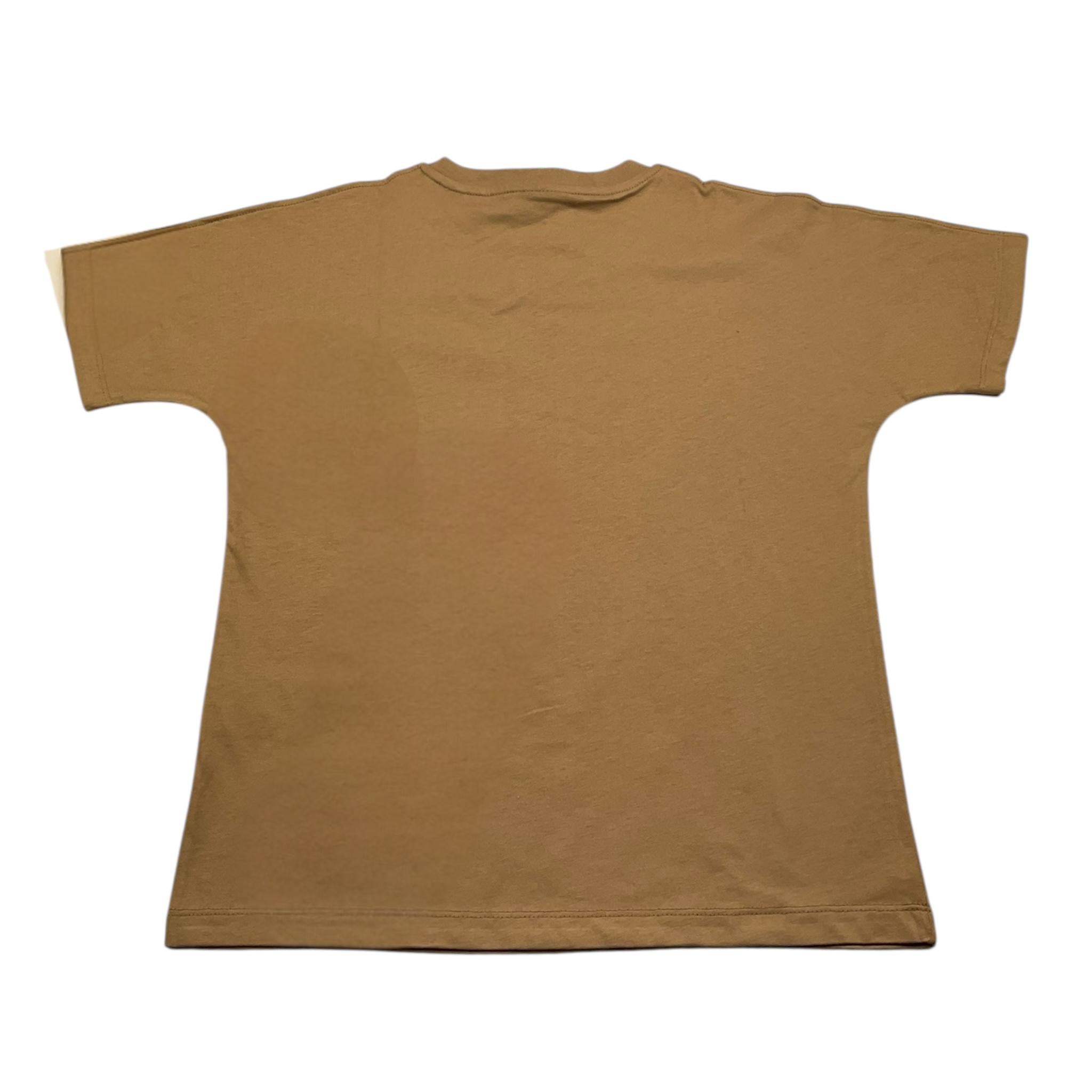 DISCLAIMER t-shirt girocollo tinta unita con stampa in contrasto Beige per Bambino 24IDK58245 BEIGE DISCLAIMER 