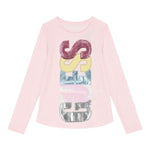 GUESS shirt girocollo tinta unita con stampa Rosa per Neonata K4YI06KAPO0X ROSA GUESS 