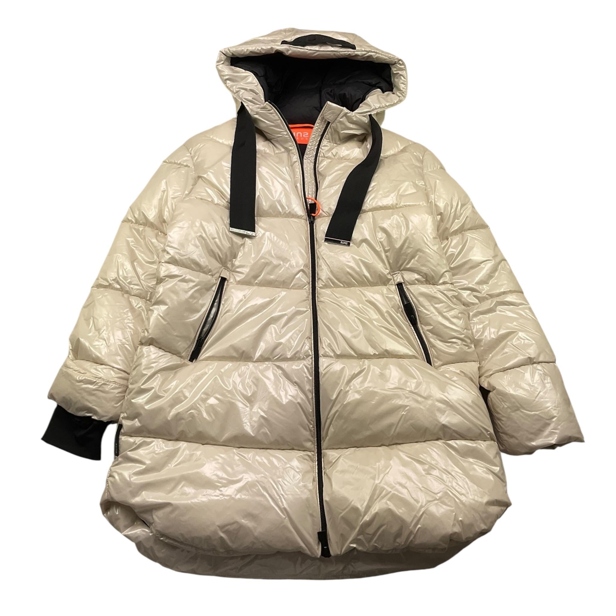 SUNS  giubbino tinta unita con zip e cappuccio Beige per Bambina GBS5360DX BEIGE SUNS 