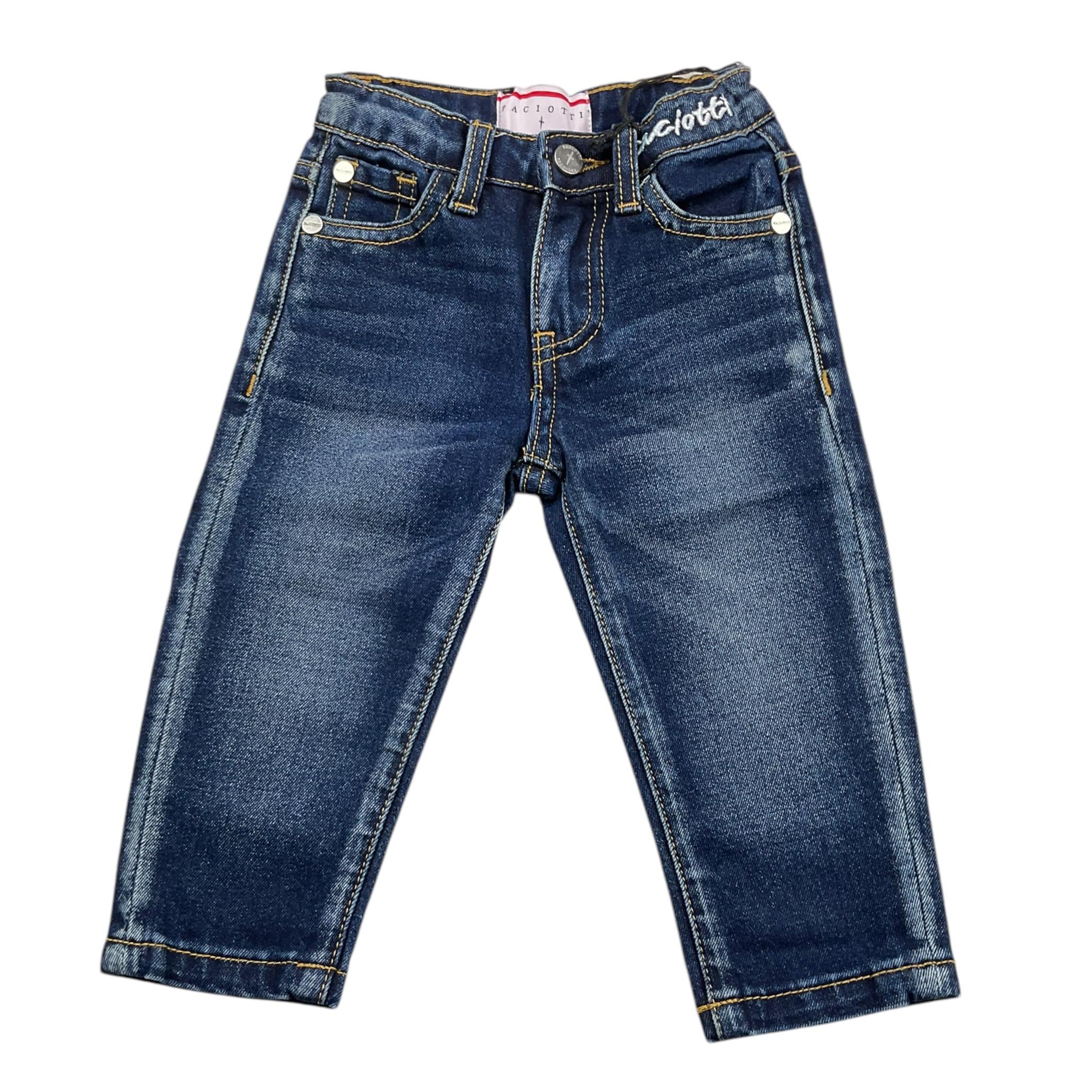 CESARE PACIOTTI jeans tinta unita con girovita regolabile Blu per Neonato PTP5362JN BLU CESARE PACIOTTI 