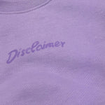 DISCLAIMER felpa girocollo tinta unita con stampa Lilla per Bambino 24IDK58304 LILLA DISCLAIMER 
