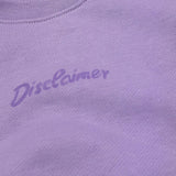 DISCLAIMER felpa girocollo tinta unita con stampa Lilla per Bambino 24IDK58304 LILLA DISCLAIMER 