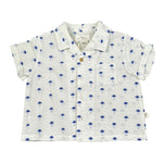 Teddy E Minou Camicia Tinta Unita con Stampa per Neonato E25CI010C4025 BIANCO TEDDY E MINOU 