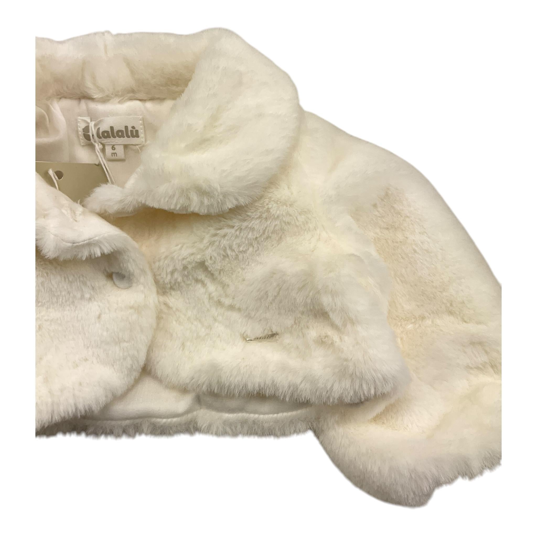 LALALU' giacca tinta unita in pelliccia Panna per Neonata GIL009N PANNA LALALU' 