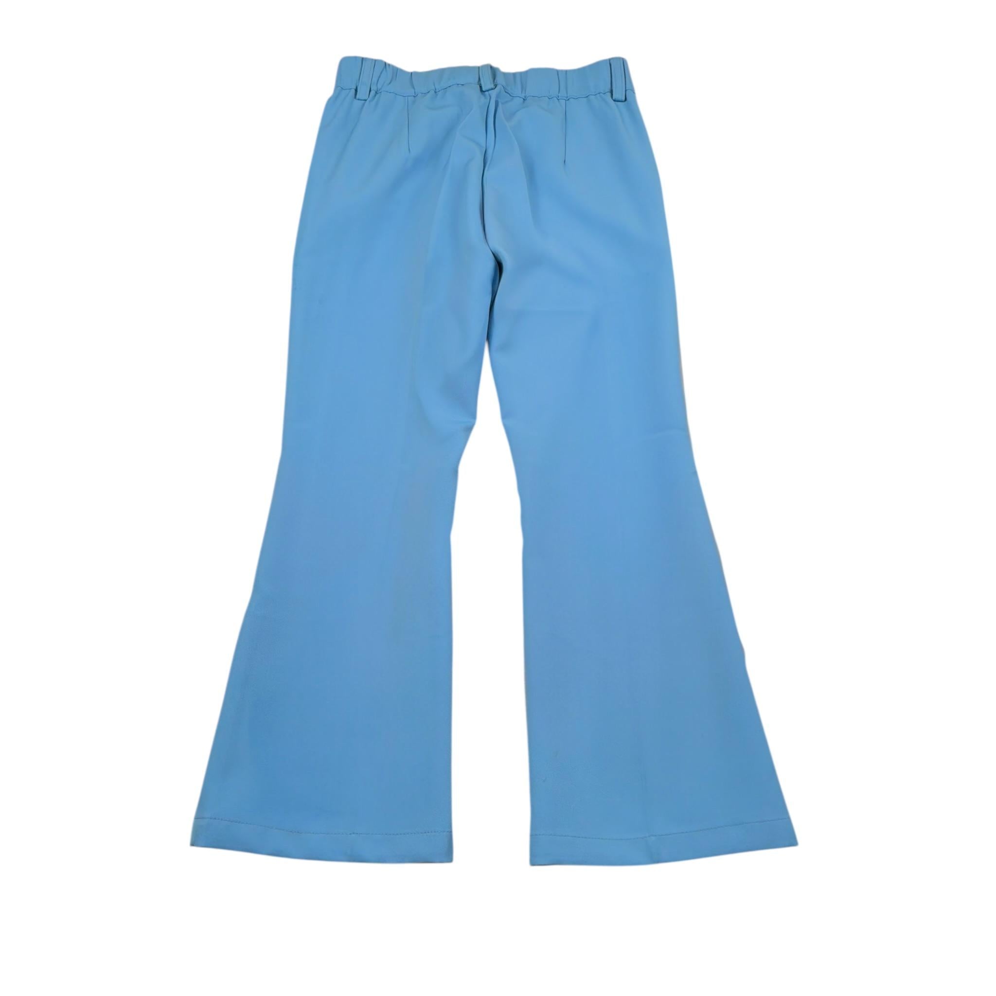 Y-Clu Pantalone Tinta Unita Modello A Zampa per Bambina Y19030 AZZURRO Y-CLU 