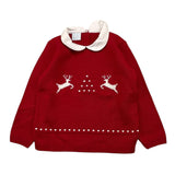 GRANLEI maglia tinta unita e con colletto stampa renne Rosso per Neonato 2425 ROSSO GRANLEI 