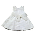 I Delfi Abito Giromanica Tinta Unita con Tulle per Neonata 25P5117 BIANCO I DELFI 