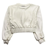 MARC ELLIS felpa chiusa con cappuccio tinta unita con logo Bianco per Bambina JMJST00239 BIANCO MARC ELLIS 