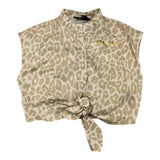Balmain Half Sleeve Shirt Spotted Pattern White/Beige For Girls