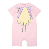 Stella Mccartney Pagliaccetto Mezza Manica Tinta Unita con Stampa per Neonata TWA021 ROSA STELLA McCARTNEY 