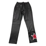 MONNALISA leggins in ecopelle tinta unita Nero per Bambina LMM NERO MONNALISA 