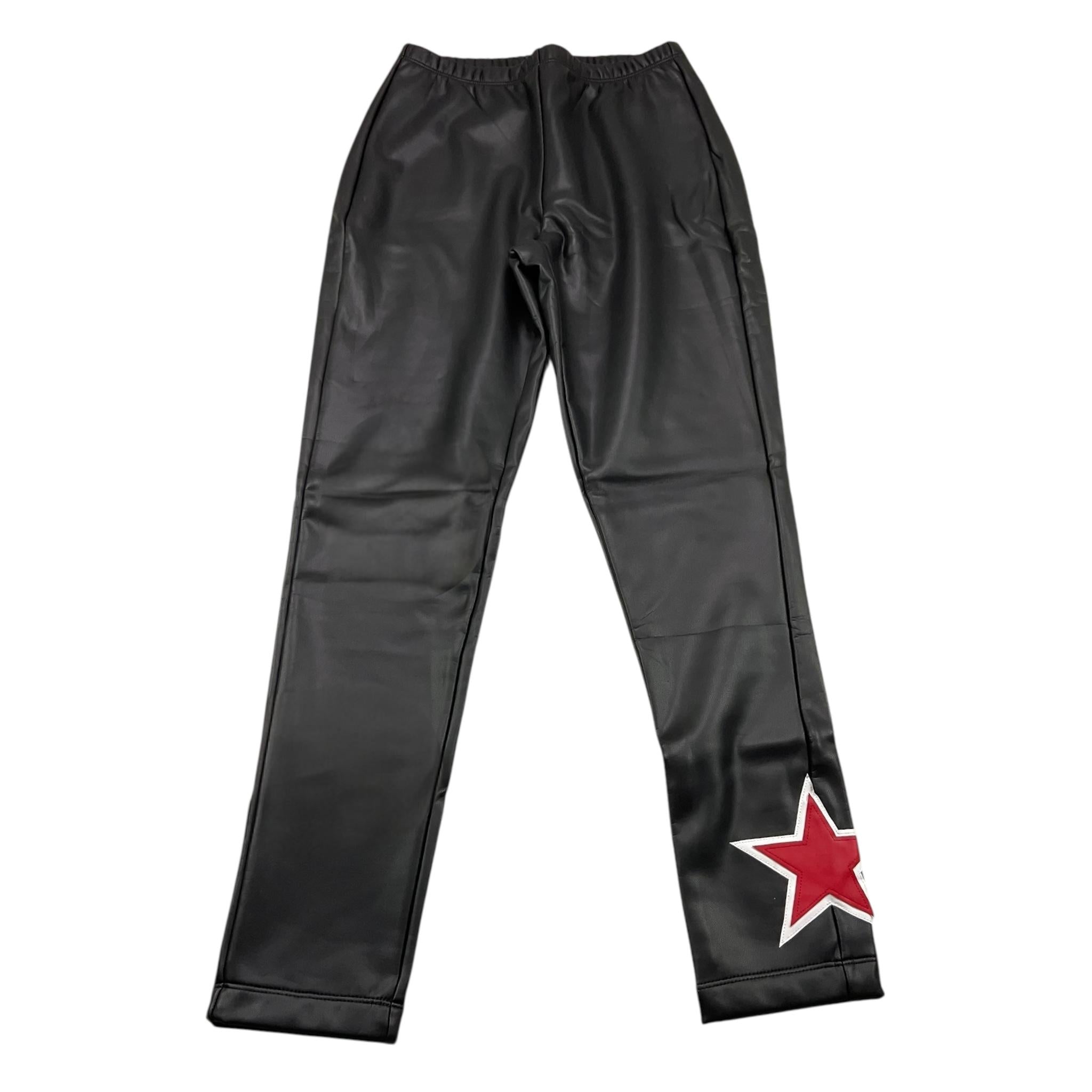 MONNALISA leggins in ecopelle tinta unita Nero per Bambina LMM NERO MONNALISA 