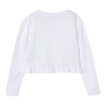 Mayoral Cardigan Tinta Unita con Ricami per Bambina 3354 BIANCO MAYORAL 