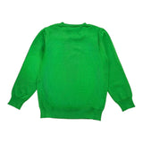 Manuel Ritz Solid Color Crew Neck Green Sweater For Newborns