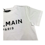 BALMAIN t-shirt girocollo tinta unita cn logo Bianco per Bambino BS8P41 BIANCO BALMAIN 