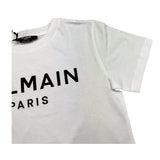 BALMAIN t-shirt girocollo tinta unita cn logo Bianco per Bambino BS8P41 BIANCO BALMAIN 