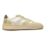 D.A.T.E. sneakers tinta unita con lacci e fantasia maculato Bianco per Bambina COURT BIANCO D.A.T.E. 