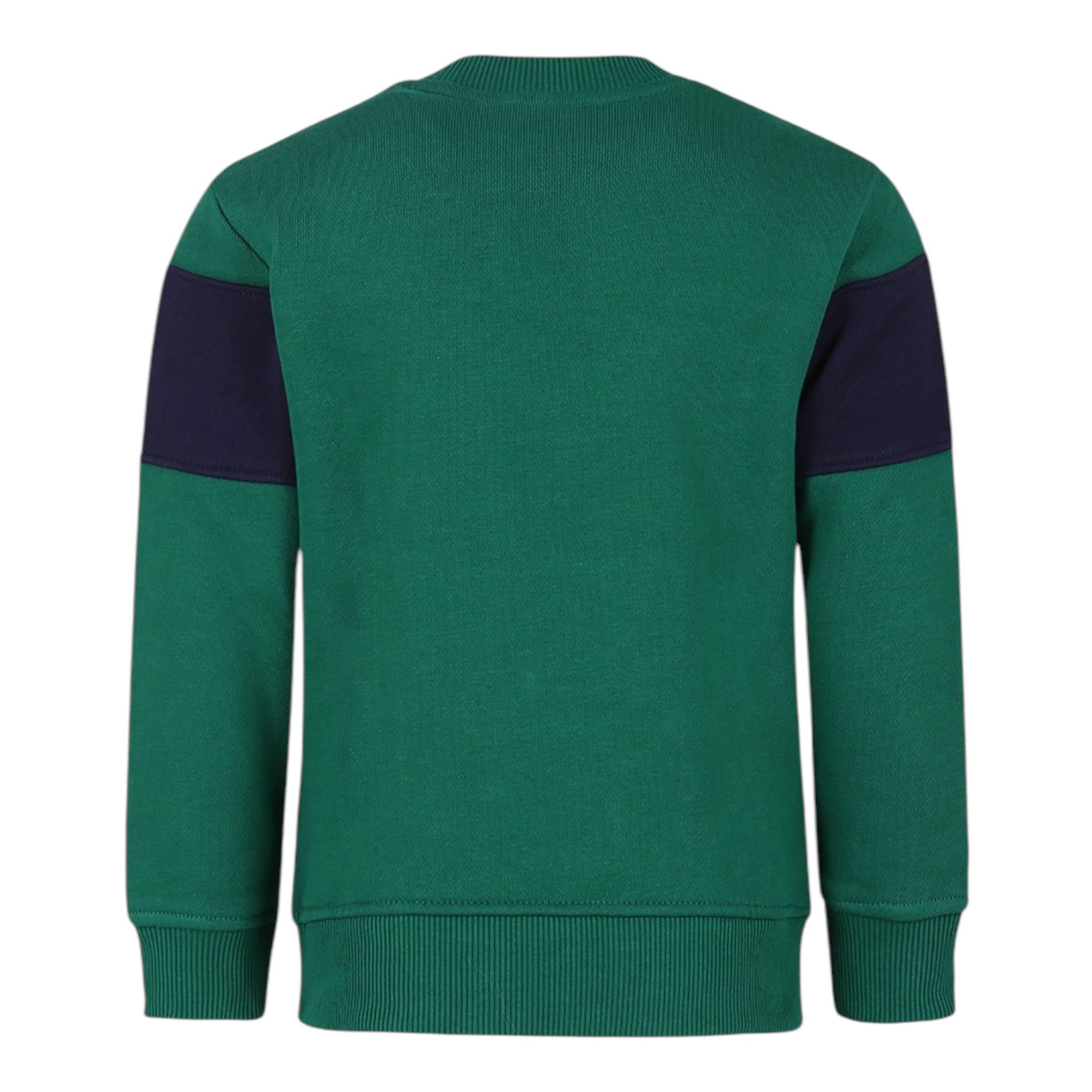 MOSCHINO felpa chiusa girocollo bicolore Verde/blu per Neonato MUF05G VERDE/BLU MOSCHINO 