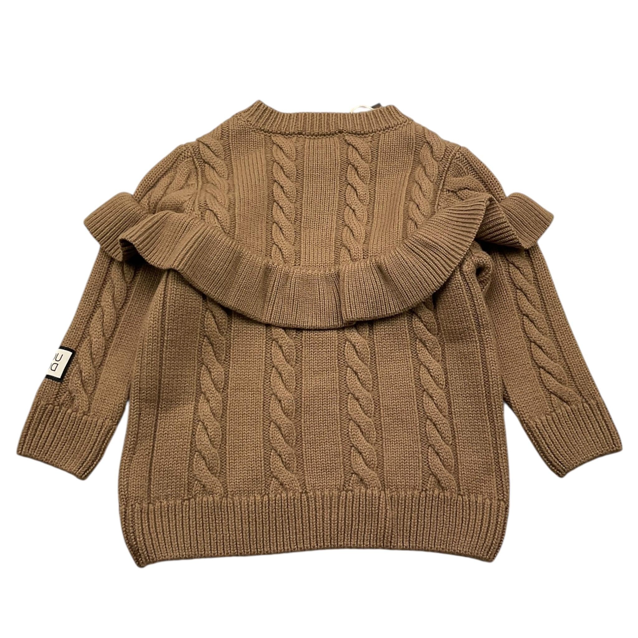 DOU DOU maglia tinta unita con balze Marrone per Bambina DV9A20X MARRONE DOU DOU 