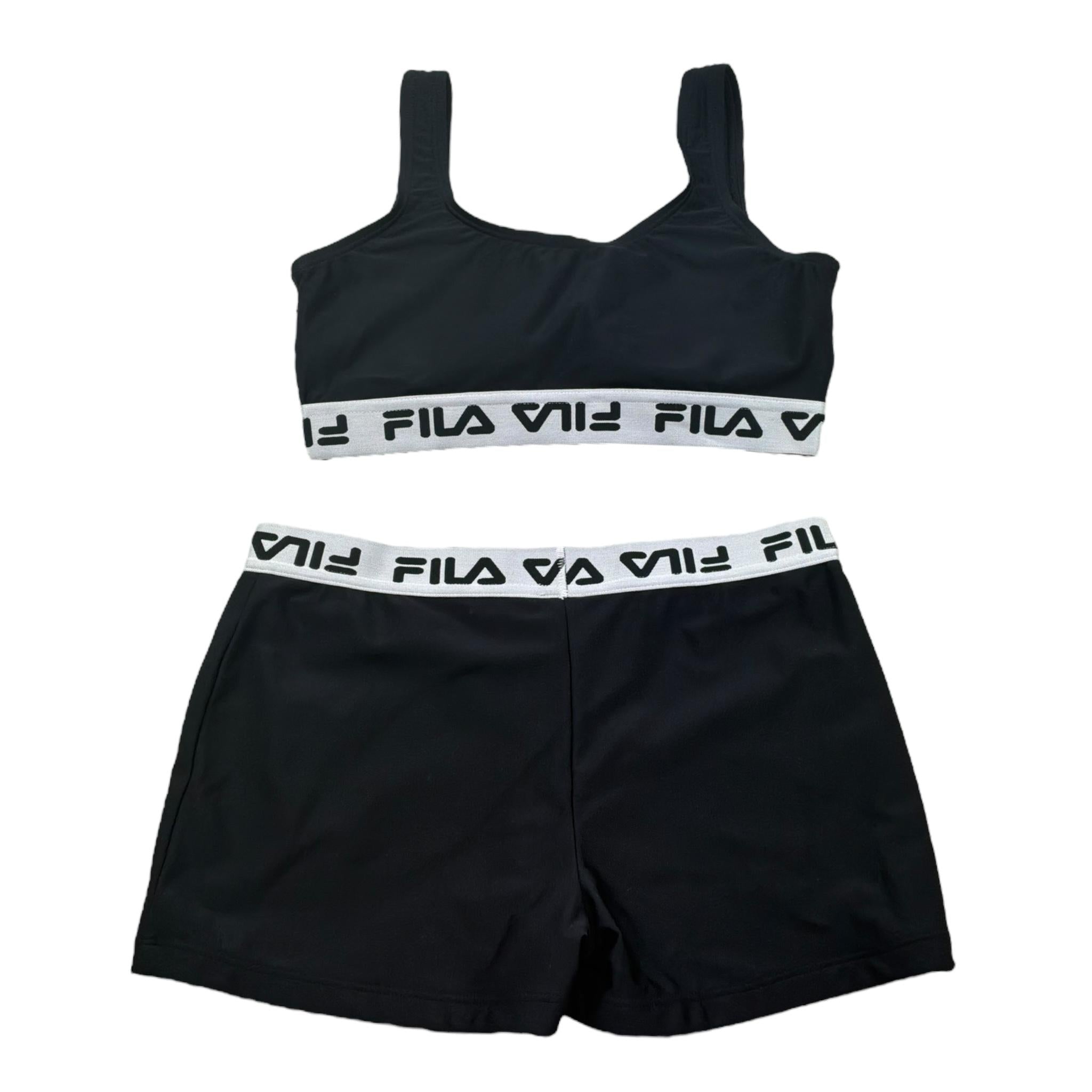 Fila Costume 2 Pezzi Top-Culotte per Bambina FAT0687 NERO FILA 