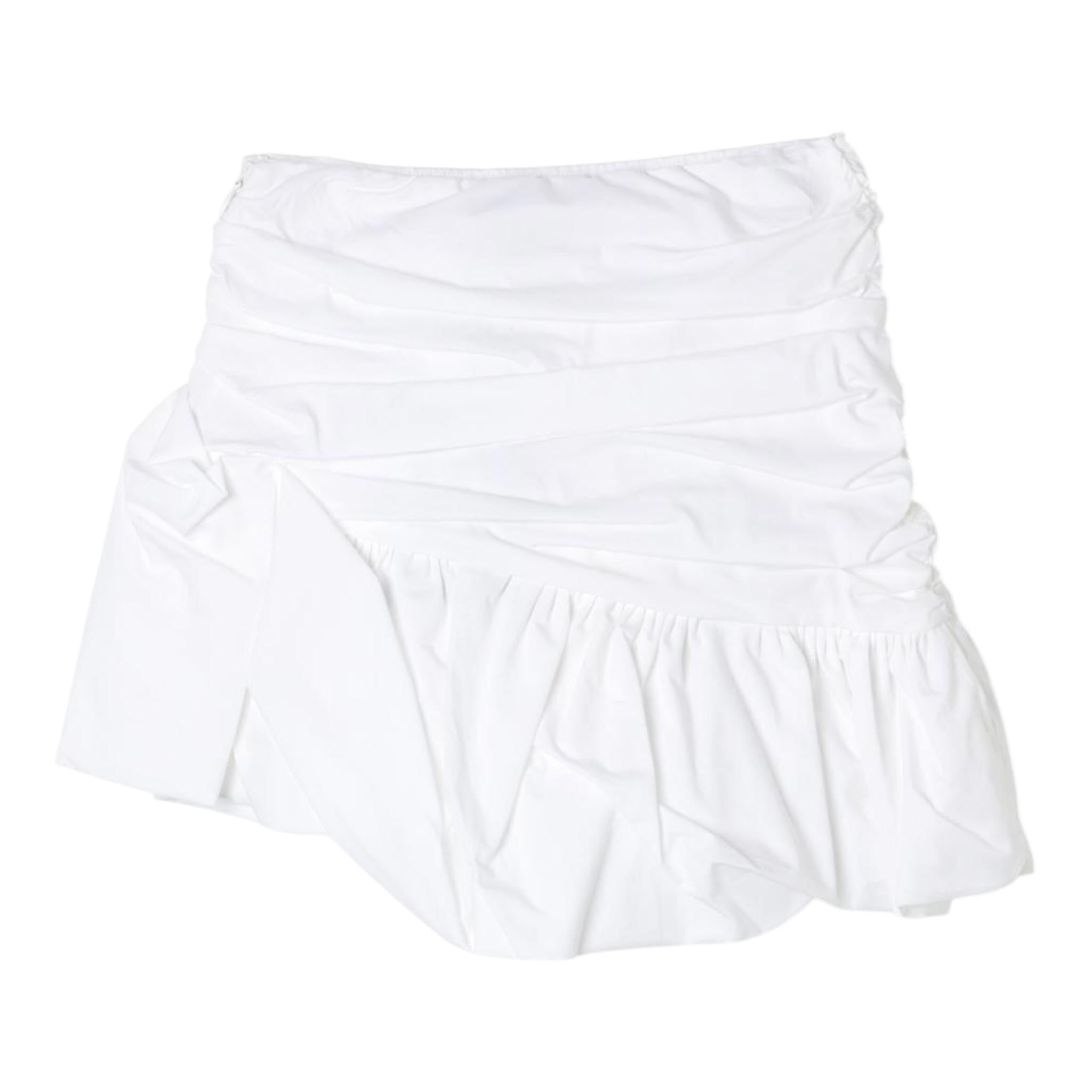 Miss Blumarine Gonna Tinta Unita con Zip per Bambina IA4083 BIANCO MISS BLUMARINE 