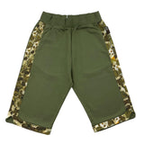Roberto Cavalli Bermuda In Delpa Solid Color With Contrasting Green Profiles For Boys