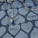 GUESS gonna in denim tinta unita con logo Blu per Bambina K4YD01D4WF0 BLU GUESS 