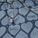 GUESS gonna in denim tinta unita con logo Blu per Bambina K4YD01D4WF0 BLU GUESS 
