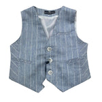 Manuel & Frank Gilet Tinta Unita con Fantasia per Neonato MF5193BN AZZURRO MANUEL & FRANK 